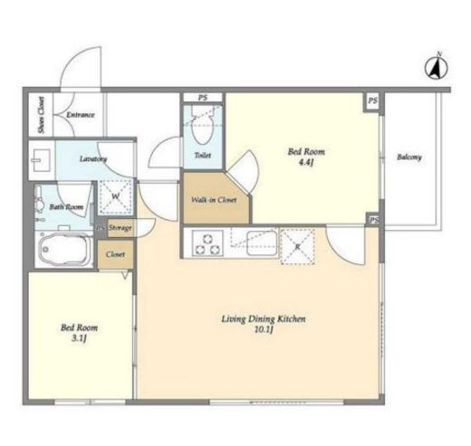 ウェルスクエア初台　503号室　間取り