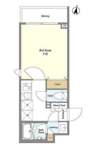 ウェルスクエア初台　301号室　間取り