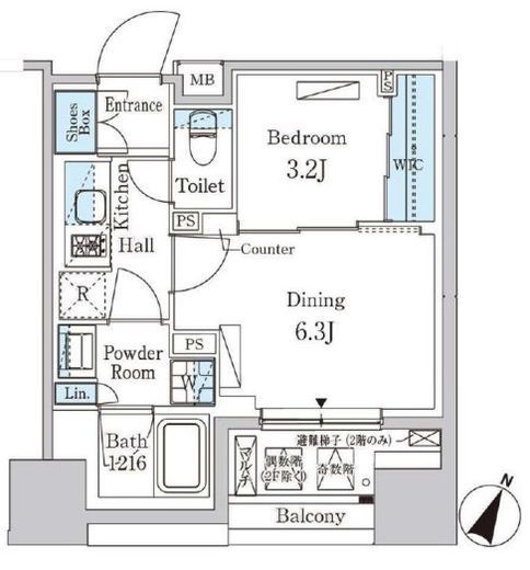 パークアクシス神保町　507号室　間取り