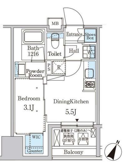 パークアクシス神保町　706号室　間取り