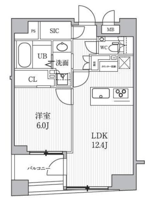 シーズンフラッツ日本橋人形町プレミア　703号室　間取り