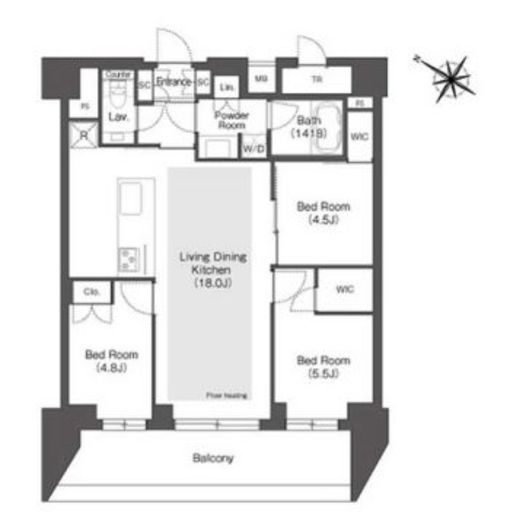 オアーゼ文京大塚　302号室　間取り