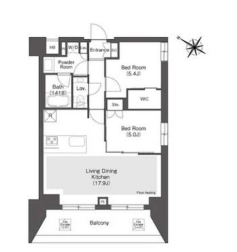 オアーゼ文京大塚　401号室　間取り