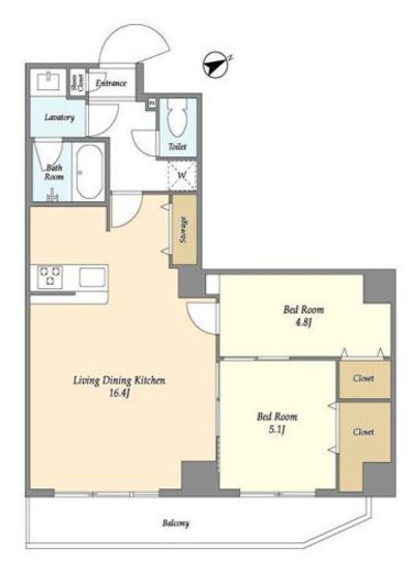 アルファコート亀戸2　216号室　間取り