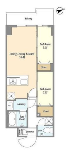 アルファコート亀戸2　504号室　間取り