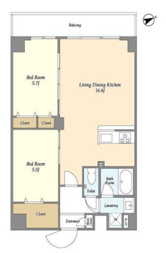 アルファコート亀戸2　507号室　間取り