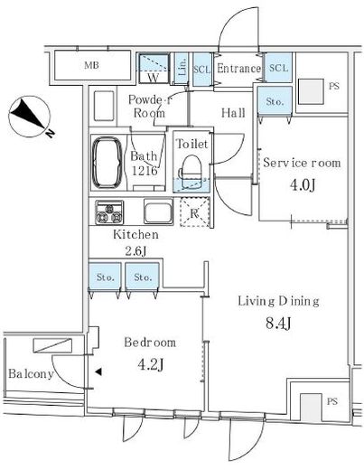 アイビーコート日本橋人形町　603号室　間取り