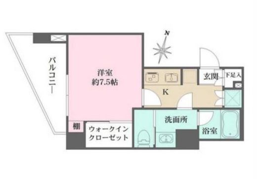 WHARF森下 (ワーフ森下)　504号室　間取り