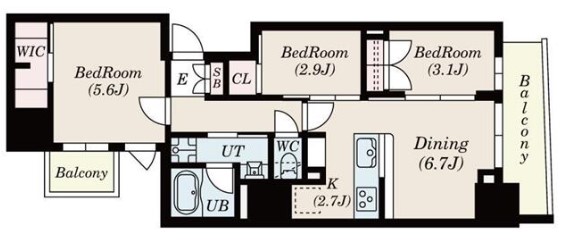 S-RESIDENCE日本橋馬喰町Aere　1002号室　間取り