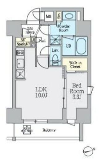 クレストコート上野　1004号室　間取り