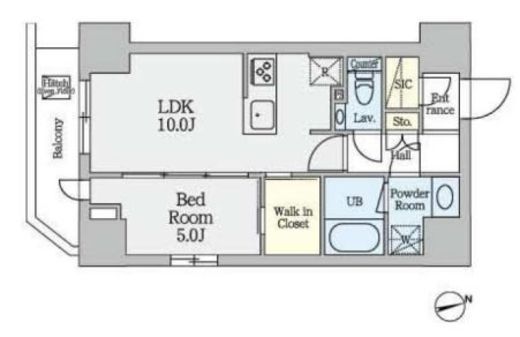 クレストコート上野　802号室　間取り