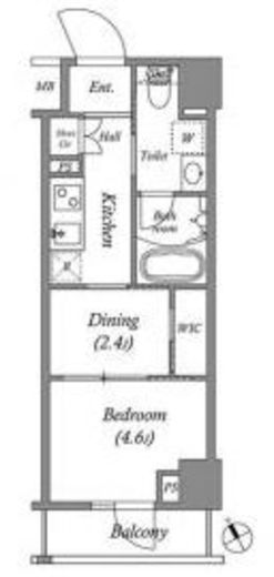 ARKMARK水天宮前Ⅰ (アークマーク水天宮前1)　203号室　間取り