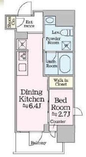 クロスレジデンス神田神保町　1104号室　間取り
