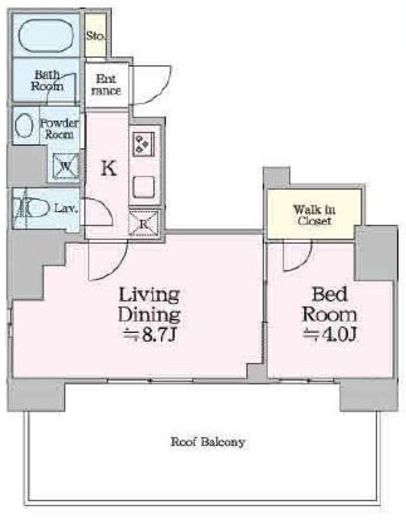 クロスレジデンス神田神保町　1301号室　間取り