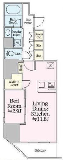 クロスレジデンス神田神保町　301号室　間取り