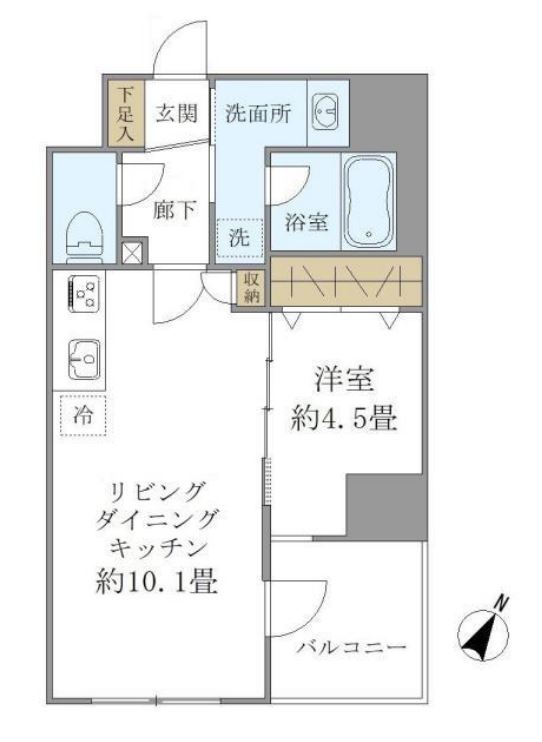 パインステージ白金高輪　803号室　間取り