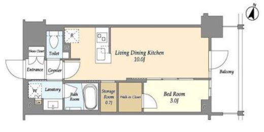 リビオ森下リバーテラス　702号室　間取り