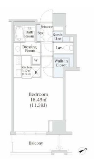 オークコート　603号室　間取り