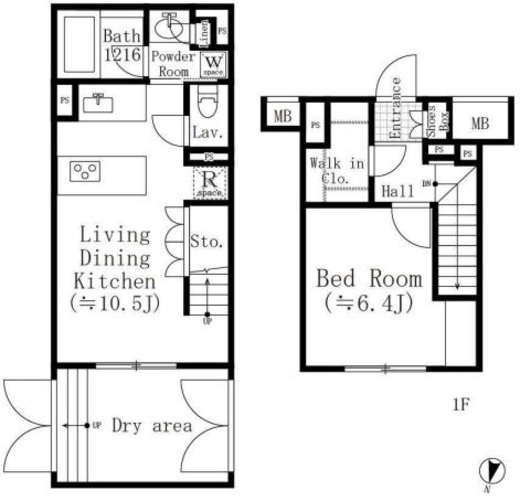 ASTILE碑文谷 (アスティーレ碑文谷)　111号室　間取り