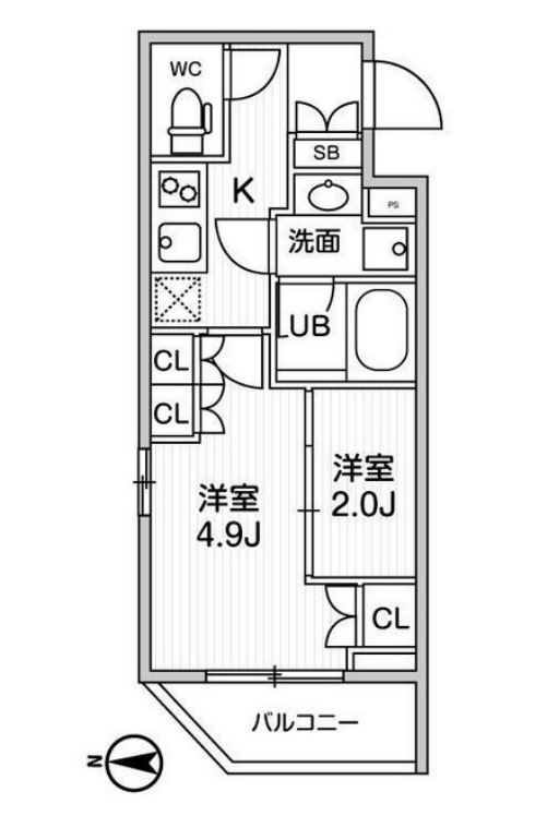 リテラス清澄白河　105号室　間取り
