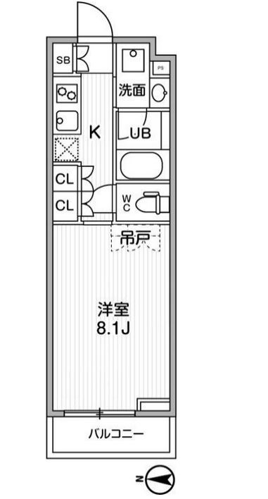 リテラス清澄白河　402号室　間取り