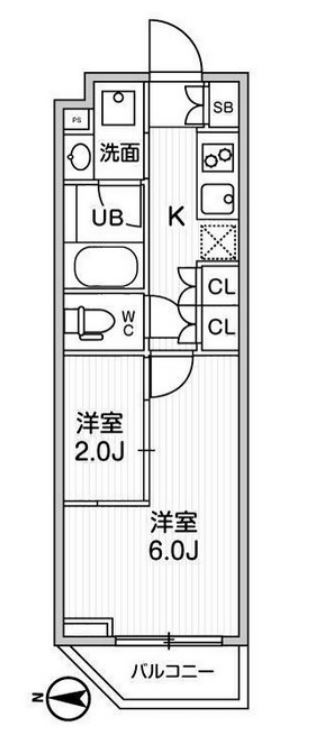 リテラス清澄白河　306号室　間取り