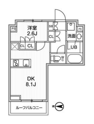 リテラス清澄白河　504号室　間取り