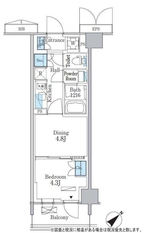パークアクシス品川南大井パークフロント　535号室　間取り