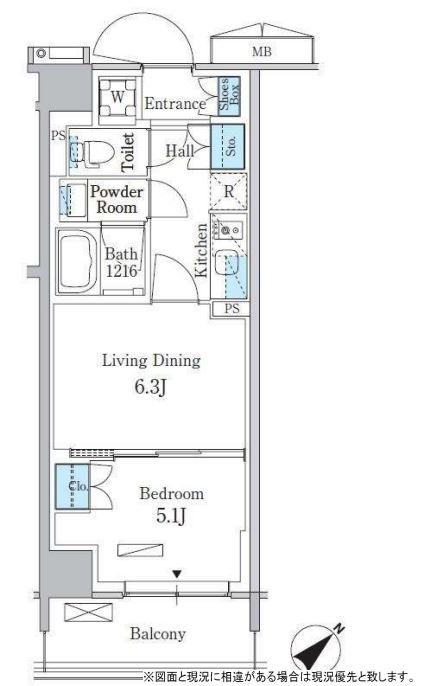 パークアクシス品川南大井パークフロント　646号室　間取り
