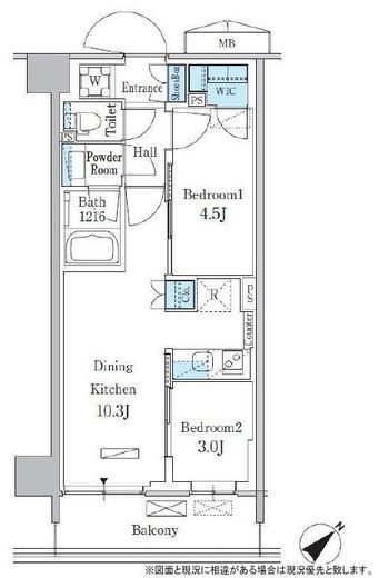 パークアクシス品川南大井パークフロント　124号室　間取り