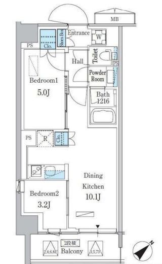 パークアクシス品川南大井パークフロント　226号室　間取り