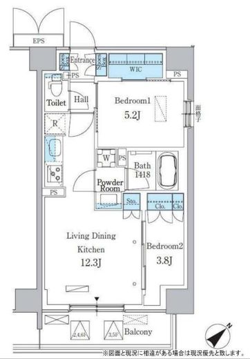 パークアクシス品川南大井パークフロント　249号室　間取り