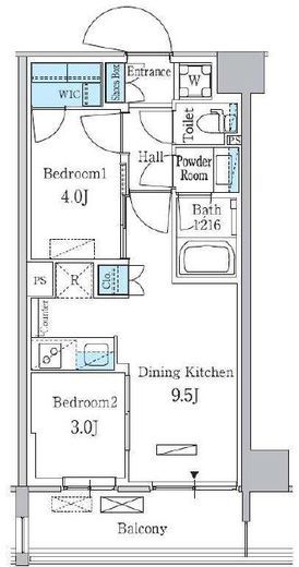 パークアクシス品川南大井パークフロント　317号室　間取り