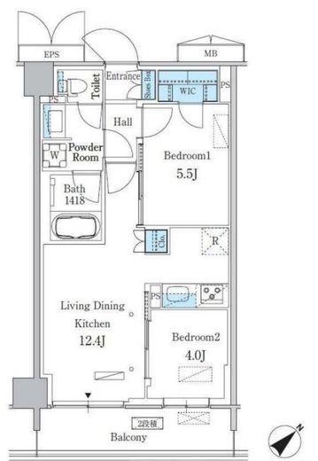 パークアクシス品川南大井パークフロント　528号室　間取り