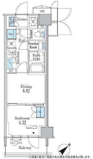 パークアクシス品川南大井パークフロント　644号室　間取り