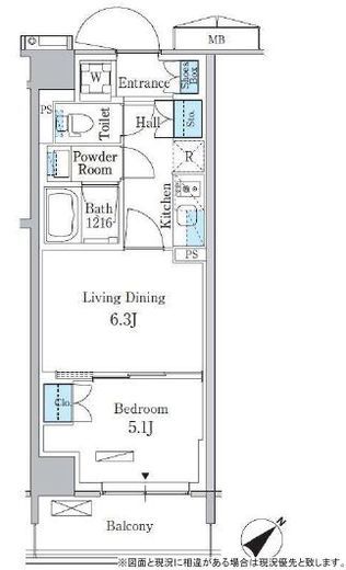 パークアクシス品川南大井パークフロント　646号室　間取り