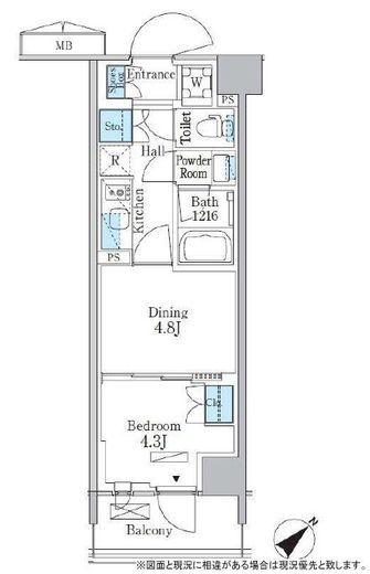パークアクシス品川南大井パークフロント　816号室　間取り