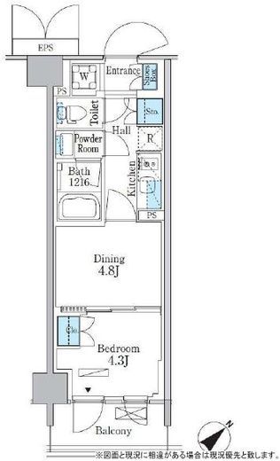 パークアクシス品川南大井パークフロント　643号室　間取り