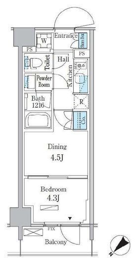 パークアクシス品川南大井パークフロント　622号室　間取り