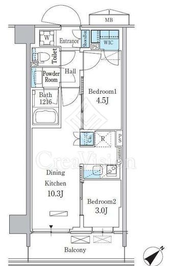パークアクシス品川南大井パークフロント　542号室　間取り