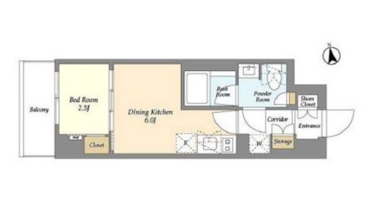 AIFLAT品川戸越パークサイド　203号室　間取り