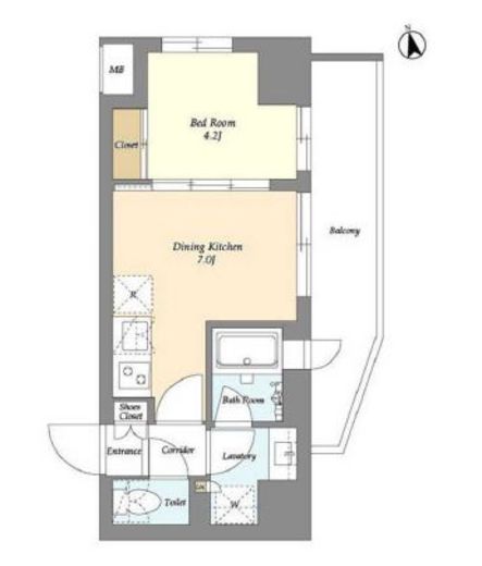 AIFLAT品川戸越パークサイド　207号室　間取り