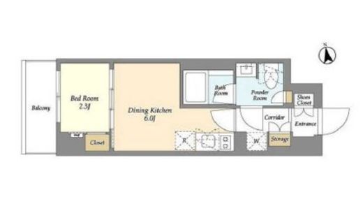 AIFLAT品川戸越パークサイド　605号室　間取り