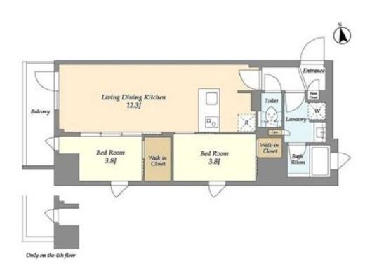 AIFLAT品川戸越パークサイド　701号室　間取り