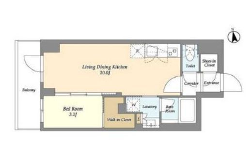 AIFLAT品川戸越パークサイド　702号室　間取り