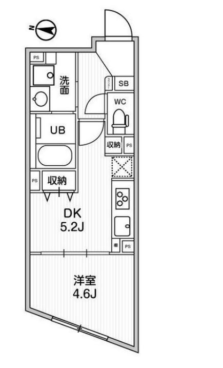 ラヴィエール戸越公園　202号室　間取り