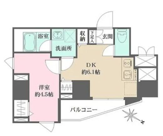 WHARF文京茗荷谷 (ワーフ文京茗荷谷)　303号室　間取り