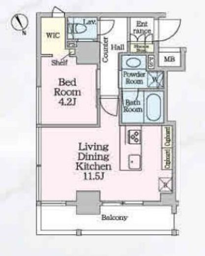 ベルファース八丁堀West　1101号室　間取り