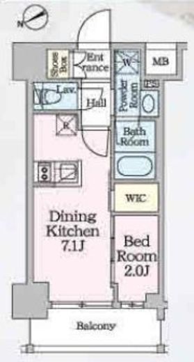 ベルファース八丁堀West　408号室　間取り