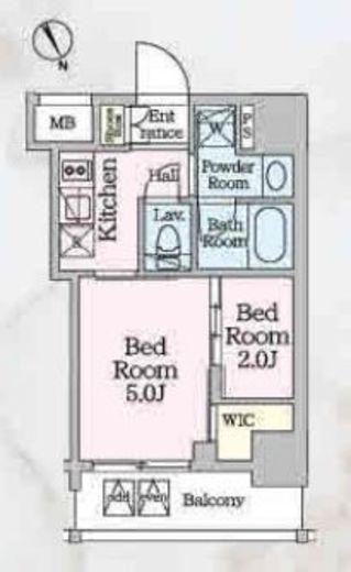 ベルファース八丁堀West　602号室　間取り
